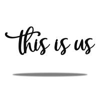 Vivegate This Is Us Wall Decor - This Is Us Signs Home Decor Metal Decorations for Room Large Black Metal Wall Decor Living Room Bedroom (Medium - 79X24 cm)