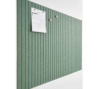 VIVELDA Large Cork Boards for Walls Black Felt Alternative - Slat Wall Paneling, Bulletin Board Tiles for Home Decor, Push Pin Corkboard Organizer for Office or Classroom-12-Pack Panel Kit (Palm)