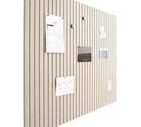 VIVELDA Large Cork Boards for Walls Black Felt Alternative - Slat Wall Paneling, Bulletin Board Tiles for Home Decor, Push Pin Corkboard Organizer for Office or Classroom-12-Pack Panel (Opera)