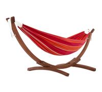 Vivere Double Cotton Hammock with Solid Pine Stand (260cm) - Mimosa