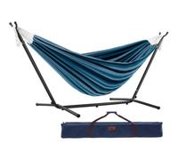 Vivere Double Cotton Hammock With Stand (250Cm) - Blue Lagoon