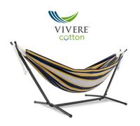 Vivere Double Cotton Hammock with Stand (250cm) - Serenity