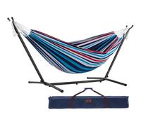 Vivere Double Cotton Hammock With Stand (280Cm) - Denim