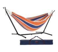 Vivere Double Cotton Hammock With Stand (280Cm) - Orange Punch