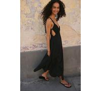 Vivi Cotton Midi Dress by free-est at Free People in Black, Size: Large - female