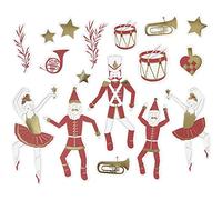 Vivi Gade Stickers, redwhitegold, One Size