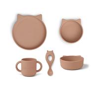 Vivi Silicone Dinnerware Set - Set of 4 Pink one size