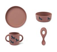 Vivi Silicone Tableware 4-Piece Set Horses/Dark rosetta one size
