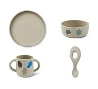 Vivi Silicone Tableware 4-Piece Set Monster/Mist one size
