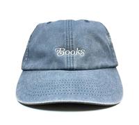 Vivian Flytrap Unisex Books Embroidered Low Profile Dad Baseball Cap - Washed Light Blue - One Size