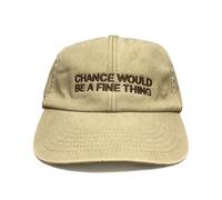 Vivian Flytrap Unisex Chance Would Be A Fine Thing Embroidered Low Profile Dad Baseball Cap - Washed Beige - One Size