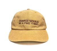Vivian Flytrap Unisex Chance Would Be A Fine Thing Embroidered Low Profile Dad Baseball Cap - Washed Mustard - One Size