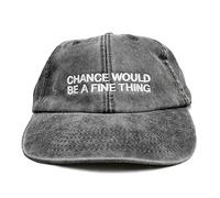 Vivian Flytrap Unisex Chance Would Be A Fine Thing Washed Embroidered Dad Baseball Cap - Black