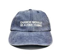 Vivian Flytrap Unisex Chance Would Be A Fine Thing Washed Embroidered Dad Baseball Cap - Blue