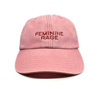 Vivian Flytrap Unisex Feminine Rage Embroidered Low Profile Dad Cap - Washed Pink - One Size