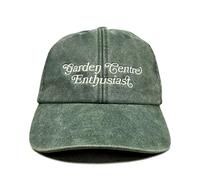 Vivian Flytrap Unisex Garden Centre Enthusiast Embroidered Low Profile Dad Baseball Cap - Washed Bottle Green - One Size