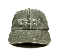 Vivian Flytrap Unisex Garden Centre Enthusiast Embroidered Low Profile Dad Baseball Cap - Washed Khaki Green - One Size