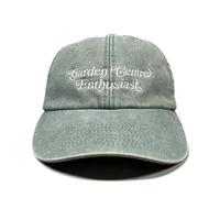 Vivian Flytrap Unisex Garden Centre Enthusiast Embroidered Low Profile Dad Baseball Cap - Washed Sage Green - One Size