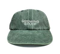 Vivian Flytrap Unisex Growing Stuff Embroidered Low Profile Dad Baseball Cap - Washed Bottle Green - One Size