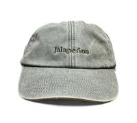 Vivian Flytrap Unisex Jalapeños Embroidered Low Profile Dad Baseball Cap - Washed Sage Green - One Size