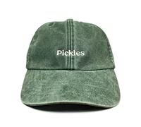 Vivian Flytrap Unisex Pickles Embroidered Low Profile Dad Baseball Cap - Washed Bottle Green - One Size