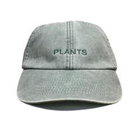 Vivian Flytrap Unisex Plants Embroidered Low Profile Dad Baseball Cap - Washed Sage Green - One Size