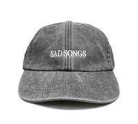 Vivian Flytrap Unisex Sad Songs Embroidered Low Profile Dad Baseball Cap - Washed Black - One Size