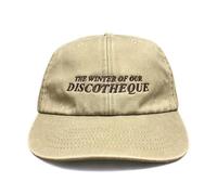 Vivian Flytrap Unisex The Winter of Our Discotheque Embroidered Low Profile Dad Baseball Cap - Washed Beige - One Size