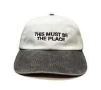 Vivian Flytrap Unisex This Must Be The Place Embroidered Low Profile Dad Baseball Cap - Natural/Washed Brown - One Size