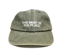 Vivian Flytrap Unisex This Must Be The Place Embroidered Low Profile Dad Baseball Cap - Washed Khaki Green - One Size