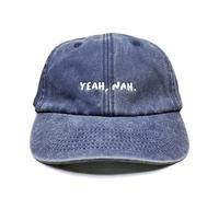 Vivian Flytrap Unisex Yeah, Nah Embroidered Low Profile Dad Baseball Cap - Washed Blue - One Size