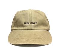 Vivian Flytrap Unisex Yes Chef Embroidered Low Profile Dad Baseball Cap - Washed Beige - One Size