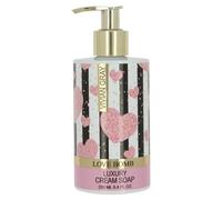 VIVIAN GRAY 1050 Soap Dispenser with Cream Soap Love Bomb Luxury, Patchouli, Pink/Gold (250 ml)