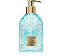 VIVIAN GRAY 3510 Soap Dispenser with Cream Soap Gemstone, Jasmine & Patchouli, Turquoise/Gold (300 ml)