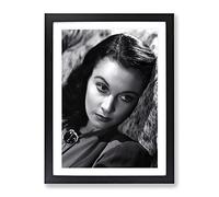 Vivian Leigh Modern Framed Wall Art Print, Ready to Hang Picture for Living Room Bedroom Home Office Décor, Black A2 (64 x 46 cm)