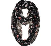 VIVIAN & VINCENT Fall Winter Soft Lightweight Sheer Infinity Christmas Scarf for Women Holiday Decorations for Girls Black Snowman and Candy Cane