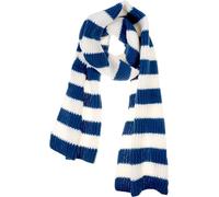 VIVIAN & VINCENT Fall Winter Ultra Soft Knit Striped Scarf for Women Men Blue White