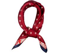 VIVIAN & VINCENT Pure Mulberry Silk Scarf for women Square Neck Scarfs 21" x 21" Lightweight Neckerchief Gift Packed, Burgundy Sunflower, One Size