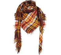 VIVIAN & VINCENT Women's Fall Winter Scarf Classic Tassel Plaid Tartan Scarf Warm Soft Chunky Large Blanket Wrap Shawl Scarves Thanksgiving Brown