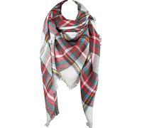 VIVIAN & VINCENT Women's Fall Winter Scarf Classic Tassel Plaid Tartan Scarf Warm Soft Chunky Large Blanket Wrap Shawl Scarves Christmas Red Green