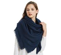 VIVIAN & VINCENT Women's Soft Fall Winter Blanket Scarf Shawls and Wraps for Evening Dress Bridesmaid Wedding Bridal Navy Blue