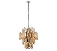 viviana 12 lights crystal pendant light in polished chrome