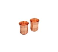 VIVIANA LONDON Handmade Pure Copper Curved Vintage Style Glasses (Set of 2), Tumbler Glasses for Wedding Anniversary, Birthday and Valentine's Gift