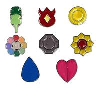 vivianan Pocket Monster Generation 1-6 Gym Badge Collection Box Game Collection Badges Set of 8PCS Gift for Boy and Girls (A)