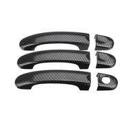Viviance 6pcs Set ABS Carbon 3 Door Handle Covers Handles Compatible with VW Transporter T5 T6 Caddy Compatible with Vans