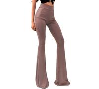 Vivicastle Women's Boho Comfy Stretchy Bell Bottom Flare Pants (BP28, Multi, Medium)