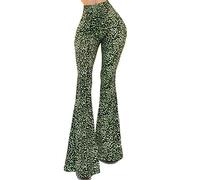 Vivicastle Women's USA Boho Comfy Stretchy Bell Bottom Flare Pants - Multicoloured - Large