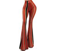 Vivicastle Women's USA Boho Solid Hippie Wide Leg Flared Bell Bottom Pants, Gg20, Multi, S