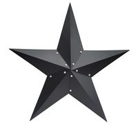 VIVICOMFY 36" Large Barn Star-Black Barn Star Outdoor Decoration-Metal Star for Outside Texas Stars Art Rustic Vintage Western Country Home Farmhouse Primitive House Decor- Primitive Wall Décor