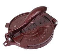 Vivicreate Cast Iron Tortilla Press 8 Inch, Tortilla Maker, Quesadilla Maker, Non-slip Design (Brown flower)
